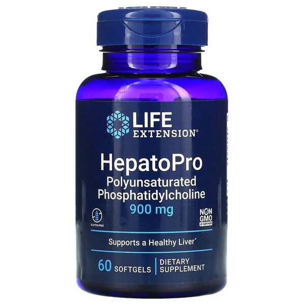 Life Extension HepatoPro polinesoļūtā fosfatidilholīna, 900 mg – 60 kapsulas