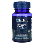 Life Extension Super Ubiquinol CoQ10 ar uzlabotu mitohondriju atbalstu, 100 mg - 30 kapsulas