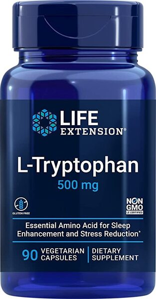 Life Extension L-triptofāns, 500 mg - 90 kapsulas