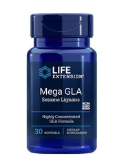 Life Extension Mega GLA ar sezama lignāniem – 30 kapsulas