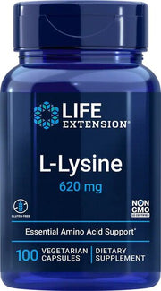 Life Extension L-lizīns, 620 mg - 100 kapsulas