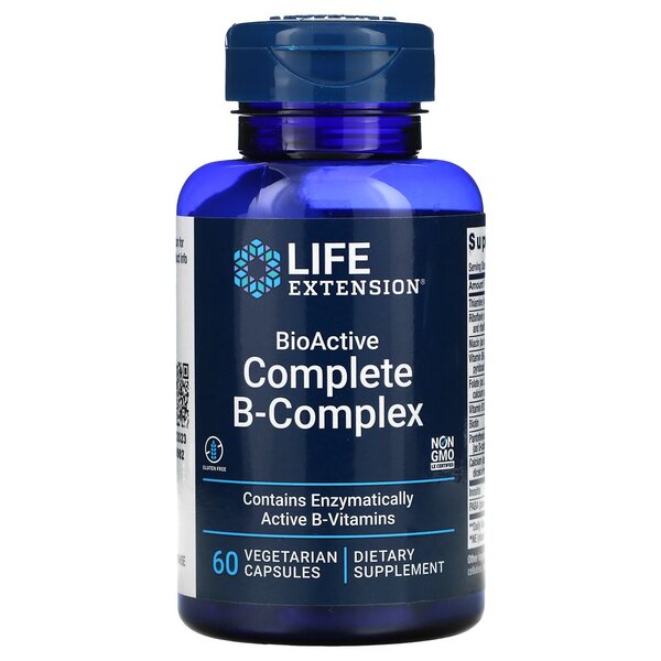 Life Extension bioaktīvais pilnais B komplekss – 60 kapsulas