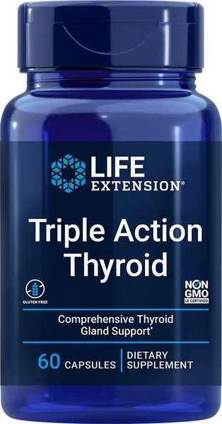 Life Extension Triple Action Thyroid 60 kapsulas – 60 kapsulių