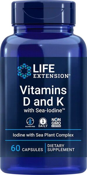 Life Extension Vitamins D K Sea Iodine 60 Caps – 60 kapsulas