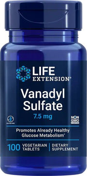 Life Extension vanādija sulfāts, 7,5 mg - 100 veģetārās tabletes