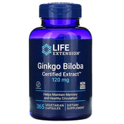 Life Extension Ginka (Life Extension) sertificēts ekstrakts, 120 mg - 365 kapsulas