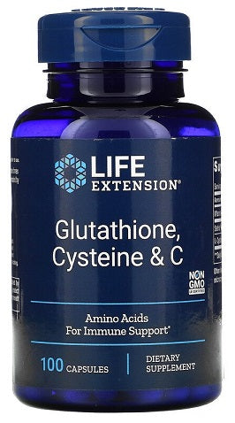 Life Extension Glutationas, Cisteīns un C - 100 kapsulas