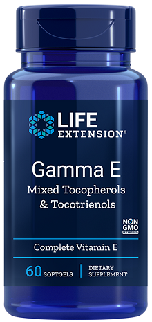 Life Extension Gamma E jaukti tokoferoli un tokotrienoli – 60 kapsulas