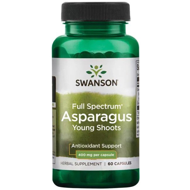 Swanson Full Spectrum Sparģeļu jaunie dzinumi, 400 mg – 60 kapsulas