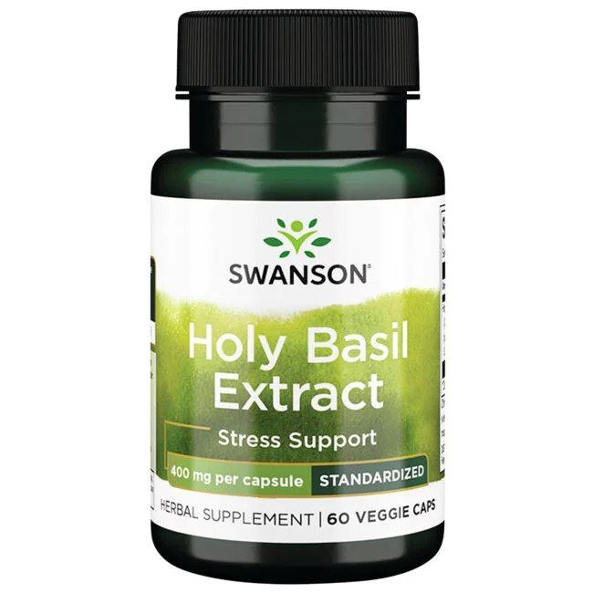 Swanson svētā bazilika ekstrakts, 400 mg – 60 kapsulas