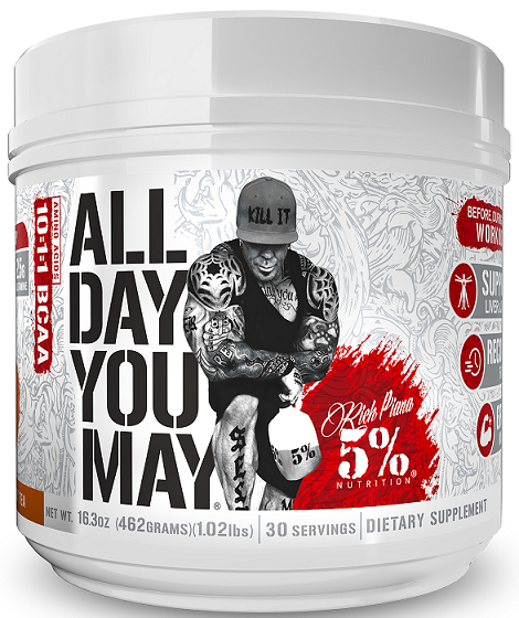 5% Nutrition uzturvielas AllDayYouMay – leģendārā sērija, dienvidu saldā tēja – 462 g