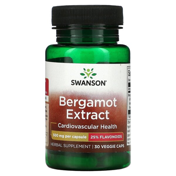 Swanson bergamotes ekstrakts, 500 mg – 30 kapsulas