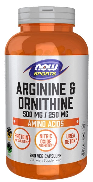 Produkto nuotrauka: NOW Foods Arginine & Ornithine - 250 kapsulių