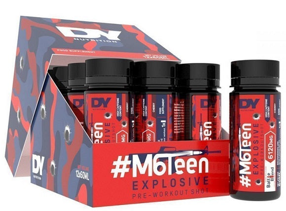 Dorian Yates #M6Teen eksplozīvs pirms treniņa dzēriens ar ķiršu garšu – 12 x 60 ml.