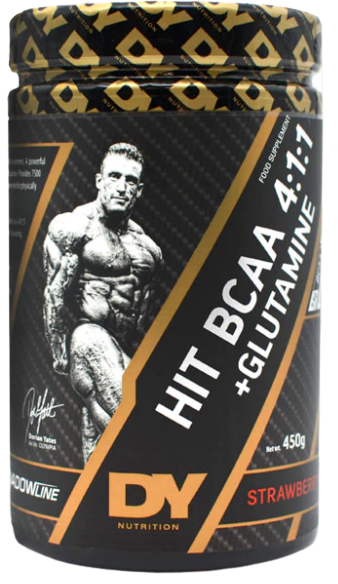 Dorian Yates HIT BCAA 4:1:1 + Glutamīns, zemeņu garša - 450 g