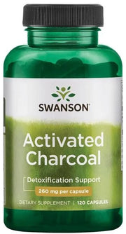 Swanson aktivētā ogle, 260 mg – 120 kapsulas