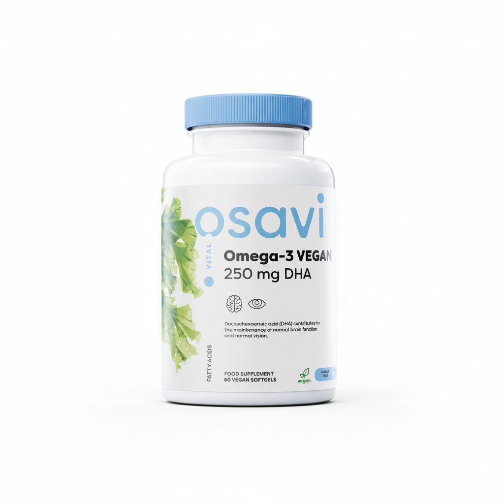 Produkto nuotrauka: Osavi Omega-3 Vegan, 250mg DHA - 60 vegan softgels