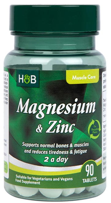 Holland & Barrett magnijs ar cinku – 90 tabletes