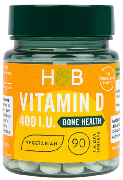 Holland & Barrett D vitamīns, 10 mkg – 90 tabletes