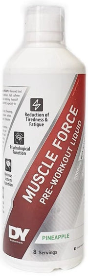 Dorian Yates Muscle Force šķidrums pirms treniņa, ananāsu garša – 500 ml.