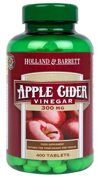 Holland & Barrett ābolu sidra etiķis, 300 mg – 400 tabletes