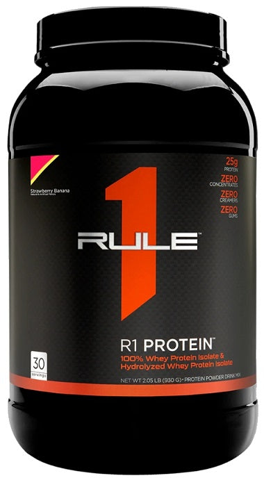 Rule One R1 proteīns, zemeņu un banānu garša – 930 g