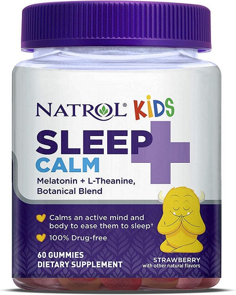 Natrol Kids Sleep + Calm, zemeņu garša, 60 gumijas lācīši