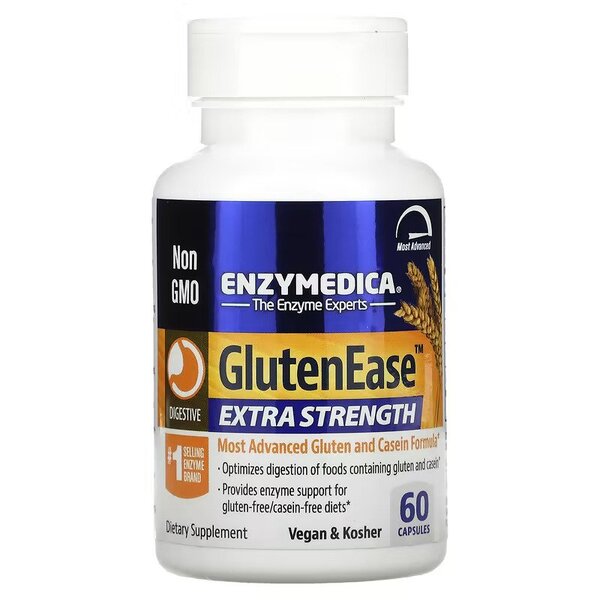 Enzymedica GlutenEase Extra Strength — 60 kapsulas