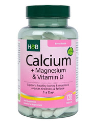 Holland & Barrett kalcijs + magnijs un D vitamīns – 120 veģetārās tabletes