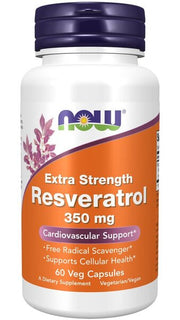Produkto nuotrauka: NOW Foods Resveratrol, Extra Strength 350mg - 60 kapsulių