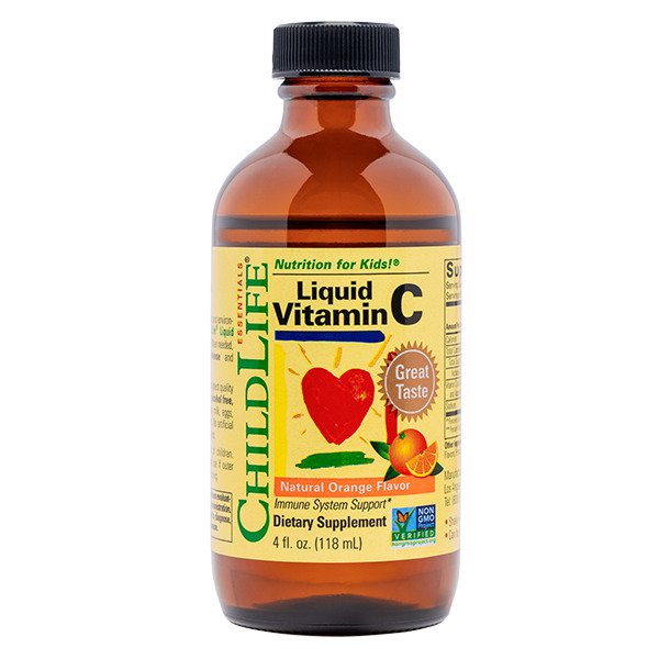 Child Life šķidrais C vitamīns Child Life, dabīgs apelsīnu aromāts – 118 ml.
