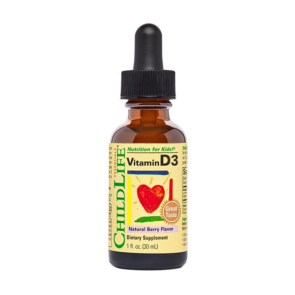 Child Life Bērniem paredzētais D3 vitamīns, dabīgas ogas - 30 ml.