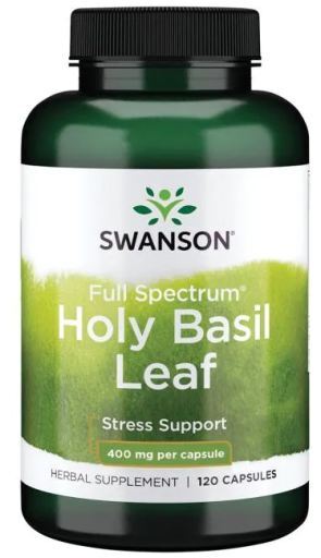 Swanson Svētā bazilika lapas, 400 mg – 120 kapsulas