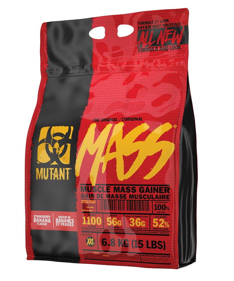 Mutant Mutant Mass, zemeņu un banānu garša – 6800 g
