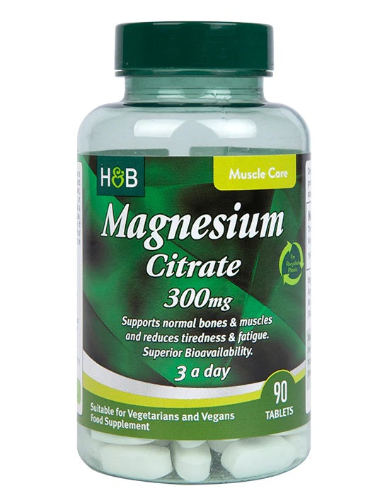 Holland & Barrett magnija citrāts, 300 mg – 90 tabletes