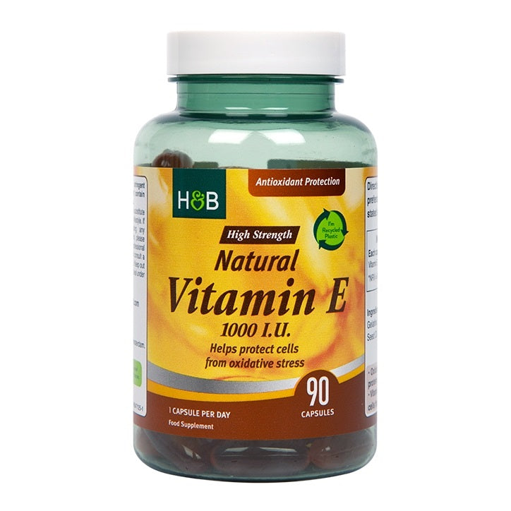 Holland & Barrett dabīgais E vitamīns, 1000 SV – 90 kapsulas