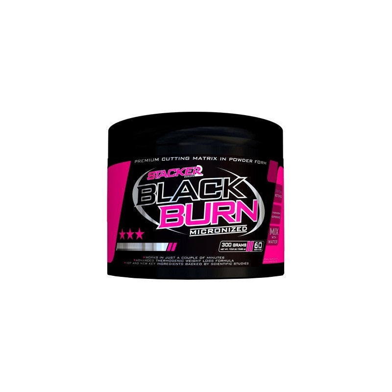 Stacker2 Europe mikronizēts upeņu garšas dzēriens Black Burn, citronu garša – 300 g