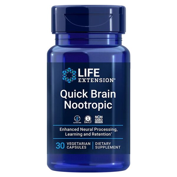Life Extension Quick Brain nootropics – 30 kapsulas
