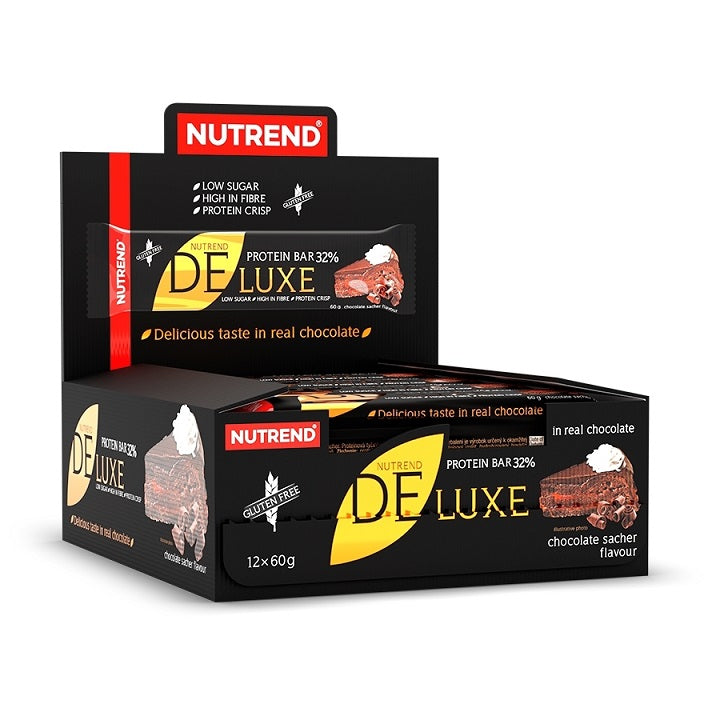 Nutrend Deluxe proteīna batoniņš, šokolādes garša – 12 x 60 g