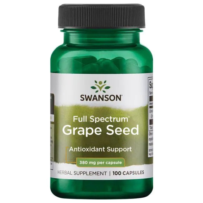 Swanson pilna spektra vīnogu sēklu ekstrakts, 380 mg – 100 kapsulas