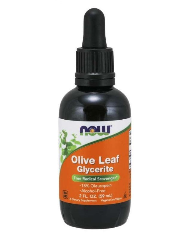 NOW Foods Olīvu lapu glicerīts – 59 ml.