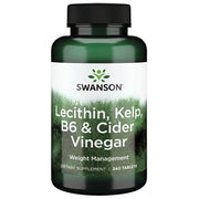 Swanson lecitīns, brūnaļģes, B6 vitamīns un ābolu sidra etiķis – 240 tabletes