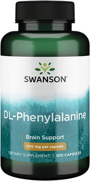 Swanson DL-fenilalanīns, 500 mg – 100 kapsulas