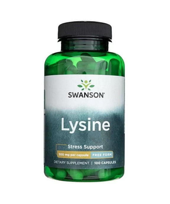 Swanson lizīns, 500 mg brīvā formā – 100 kapsulas