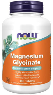 NOW Foods magnija glicināts – 180 tabletes
