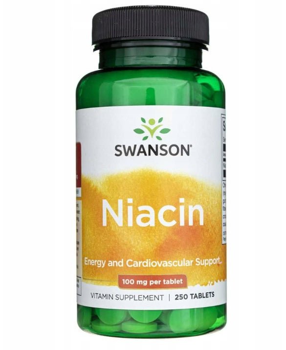 Swanson niacīns, 100 mg – 250 tabletes