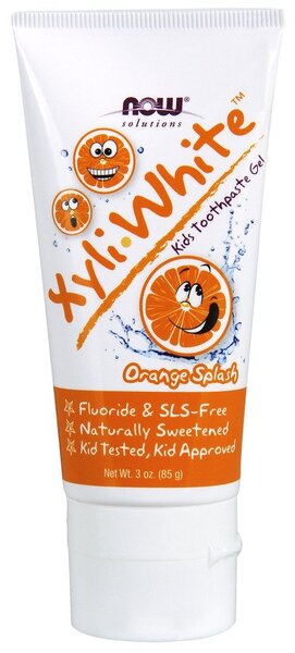 NOW Foods XyliWhite Kids, apelsīnu garša – 85 g