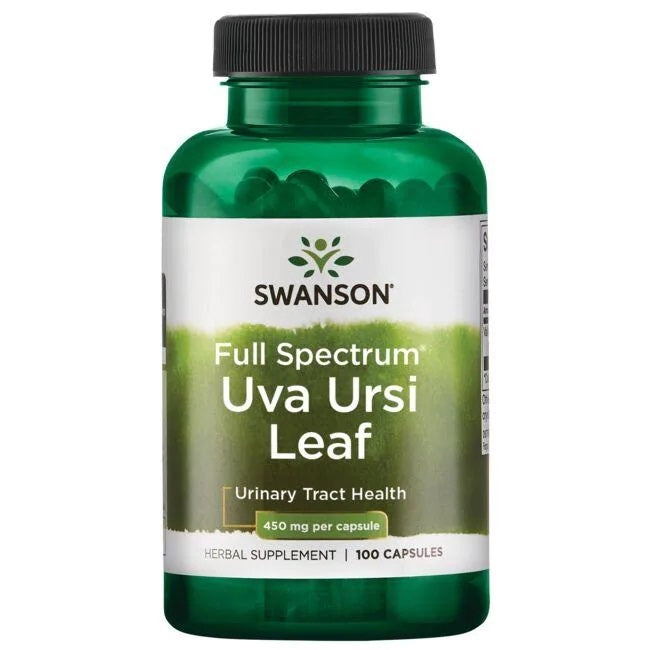 Swanson Plata spektra Uva Ursi lapas, 450 mg – 100 kapsulas