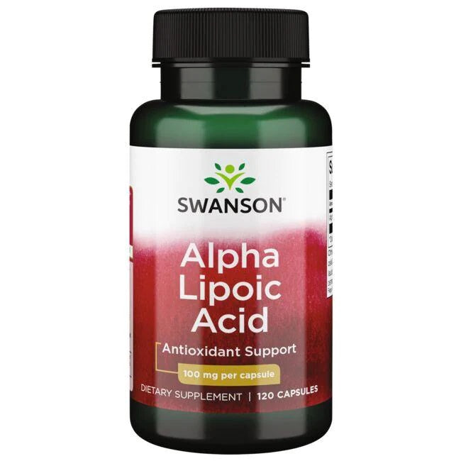 Swanson alfa lipoīnskābe, 100 mg – 120 kapsulas