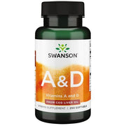 Swanson A un D vitamīni – 250 kapsulas